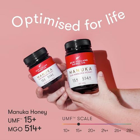New Zealand Honey Co. Manuka Soothing Drops Lemon MGO 250+ (16 Count) + Raw Manuka Honey UMF 15+ MGO 514+ (8.8oz/250g)