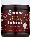 Soom Foods Tahini Dark Chocolate Sea Salt 12 Ounce