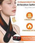 Rohvemj Cordless Neck Massager With Heat Red Light Therapy For Neck Neck Heating Pad For Pain Heated Neck Wrap 660Nm 850Nm Fsa Eligible Hsa Heated Neck Massager 3000Mah Battery Black