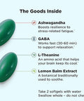 Olly Ultra Strength Goodbye Stress Softgels Gaba Ashwagandha Ltheanine And Lemon Balm & Ultra Strength Brain Softgels Nootropic Supports Healthy Brain Function Memory