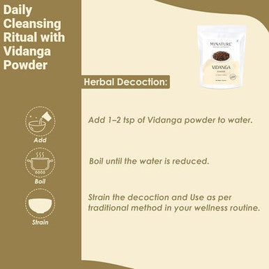 Minature Vidanga Powder (Embelia Ribes) Pure And Natural 227Gram