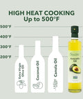 Benissimo 100% Pure Avocado Oil, 500ml Glass Bottle, Allergen-Free and Non-GMO, Premium Cold-Pressed Cooking Oil for Grilling, SautÃƒÂ©ing, Baking, and Salad Dressings