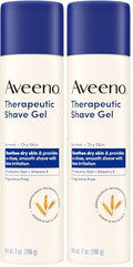 Aveeno Therapeutic Shave Gel With Oat And Vitamin E To Help Prevent Razor Bumps Soothes Dry Skin And Provides A Close Smooth Shave With Less Irritation Fragrance-Free 7 Oz (Pack Of 2)