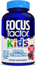Focus Factor Kids Extra Strength Daily Chewable for Brain Health Support 120 Count Vitamins Quality Formula Gluten and Dairy Free Supplements for Children No Artificial Sweetener