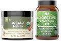 Complete Natural Products Pure Organic Inulin Powder 8Oz & Digestive Enzymes 100 Capsules Bundle