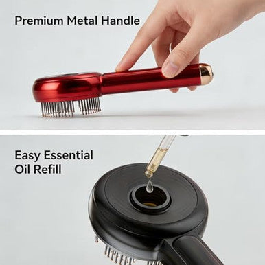 Moonflame 3 In 1 Scalp Massager Hair Growth Hair Oil Applicator Electric Scalp Brush For Deep Cleansing Stimulates Hair Regrowth For Men & Women Waterproof Head Massager For Scalp Care And Relaxation At Home