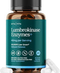 Etta Vita Potent Lumbrokinase Supplement 40Mg/Serving (Max Activity - 800000 Units) - Lumbrokinase Enzymes Capsules For Energy Support Digestion Detox Cognition & Gut Health - Similar To Nattokinase