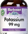 Bluebonnet Potassium Supplement Aspartate 99Mg Essential Mineral Supplements For Electrolyte Balance Nongmo Vegan Kosher Gluten Soy Dairy 90 Veggie Capsules