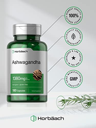 Horbaach Ashwagandha Root Supplement 180 Capsules