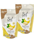 SOL SIMPLE Regenerative Organic Certified, Dried Banana | 6oz Snack Pack (2 Bags Total) | One Ingredient | Vegan | Non-GMO | No Added Sugar | Fair Trade | Dried Fruit | Organic