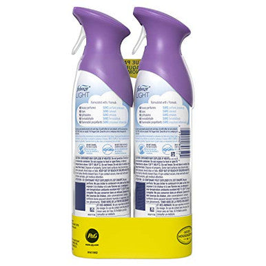Febreze Air Mist Air Freshener Spray Odor-Fighting Room Spray Air Fresheners For Home And Bathroom And Kitchen Aerosol Can Light Lavender Scent 8.8Oz 6 Count Pack Of 3