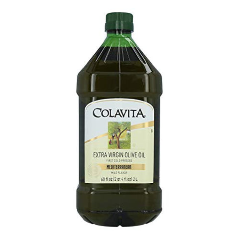 Colavita Mediterranean Extra Virgin Olive Oil | Cold Pressed Blend from Italy, Greece, Spain, Tunisia, Turkey and Morocco | Full-Bodied Flavor with Velvety Texture | OU Kosher | 34 Fl Oz (1 L)