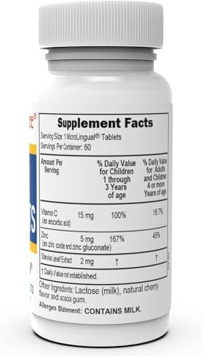 Superior Source Zinc Lozenjets, Zinc (5 Mg), Vitamin C (15 Mg), Quick Dissolve Microlingual Tablets, 60 Ct, Supports Immune, Skin And Antioxidant Health. Non-Gmo