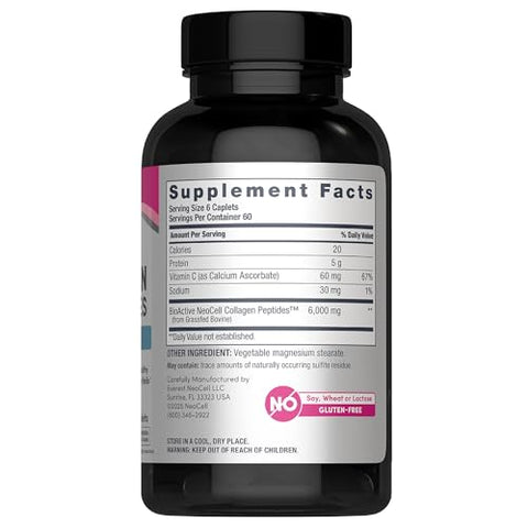 Neocell Collagen Peptides Pills 360 Caplets With Vitamin C Supplement For Women And Men
