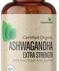 Futurebiotics Organic Ashwagandha Stress Mood & Energy Support Adaptogenic Herb Nongmo 100 Organic Tablets