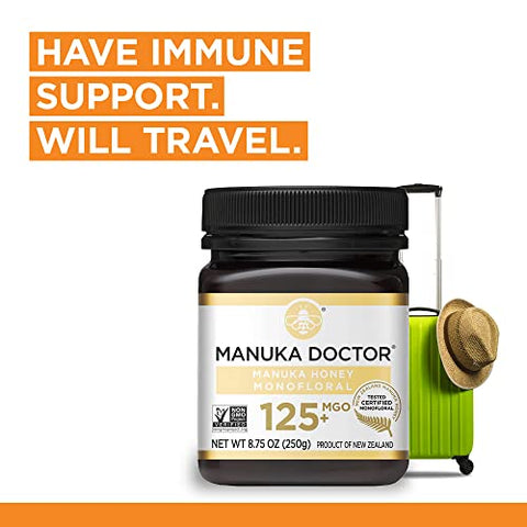 MANUKA DOCTOR - MGO 80+ Multifloral SQUEEZY and MGO 125+ Monofloral Manuka Honey Value Bundle, 100% Pure New Zealand Honey. Certified. Guaranteed. RAW. Non-GMO