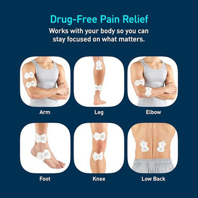 Omron Max Power Relief Tens Unit Muscle Stimulator For Drug-Free Pain Relief - Portable Electric Massager For Muscles And Joints - Includes 2 Reusable Tens Unit Pads