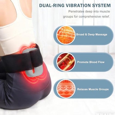 Ds Savoring Multifunctional Full-Body Fascia Ring Massager 3 Modes & 6 Intensities Deep Tissue Vibration Hands-Free Electric Massage Ring For Muscle Recovery & Relaxation For Athletes & Office Workers
