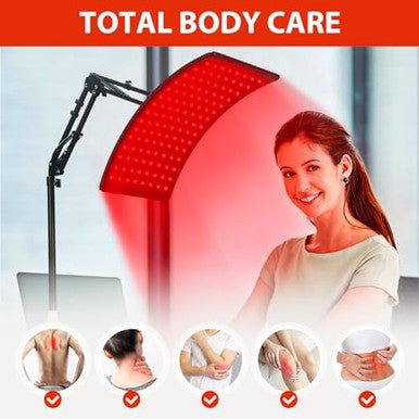 Doinart Red Light Therapy For Body Adjustable Infrared Light Therapy Lamp With Stand - 660Nm Red Light And 850Nm Near Infrared Light Lamp Device For Facial And Body Skincare