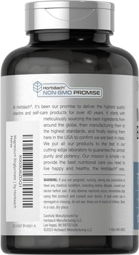 Horbaach Magnesium Bisglycinate 120 Capsules 750Mg