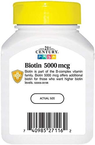 21St Century Biotin 5000 Mcg Capsules2 Count