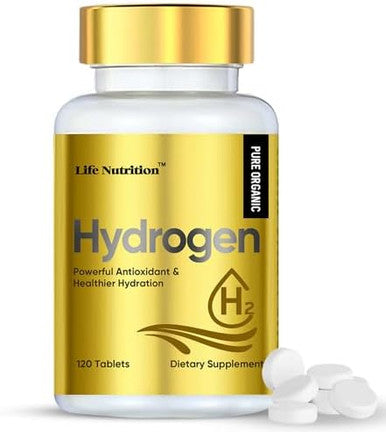 Life Nutrition-H2 Molecular Hydrogen Water Tablets With Magnesium 120 Tablets Dietary Supplement Supports Brain Health And Cognitive FunctionHelps Fight Inflammation & Stress