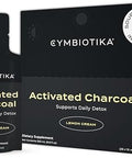 Cymbiotika Activated Charcoal Liquid Supplement Packets From Coconuts For Bloating Gut Health & Digestive Support Helps Detox Vitamin E Lemon Cream Flavor Vegan 26 Pack