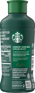 Starbucks Blonde Roast Iced Coffee, Black Unsweetened, 48 Fl Oz Bottle