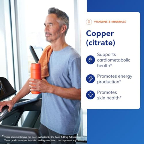Pure Encapsulations Copper (Citrate) Highly Bioavailable Form Of Copper 60 Capsules