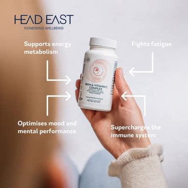 Head East Iron & Vitamin C Complex with B6 B12 and Folic Acid