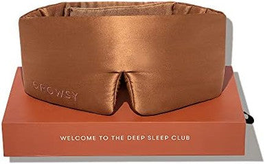 Drowsy Silk Sleep Mask Facehugging Padded Cocoon For Luxury Sleep In Total Darkness 100% Pure Mulberry Silk Skinhydrating & Adjustable (Midnight Blue)
