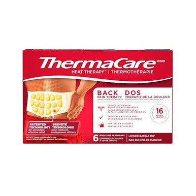 Thermacare Heatwraps Advance Back Pain Therapy Stretch Fit S-Xl 6 Count
