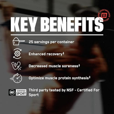 Bare Performance Nutrition Bpn Recover Post'Workout Enhanced Muscle Recovery Drink Mix " Essential Amino Acids With Amino9 Cherrypure Tart Cherry & Carnitine 25 Servings Fruit Punch