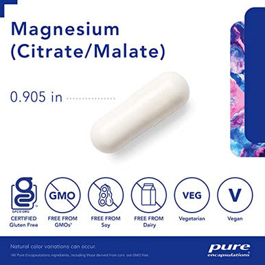 Pure Encapsulations Mag citrate/malate 120 mg 180 vcaps