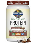 Garden Of Life Organic Vegan Protein Powder Plant Based & Bcaas Organic Protein Powder With Probiotics & Enzymes Non-Gmo Gluten-Free Lactose Free Vanilla Chai 1.2 Lb