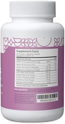 Pattern Wellness Pms Complex Monthly Cycle Wellness Support With Vitamin B6 Magnesium & Herbal Extracts 60 Vegan Capsules