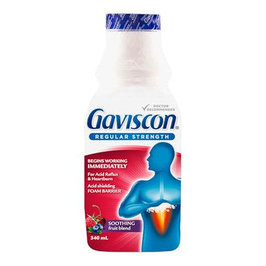 Gaviscon Fruit- Long-Lasting Acid Reflux And Heartburn Relief 340Ml
