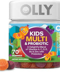 Olly Kids Multivitamin & Probiotic Gummy Digestive Support Vitamins A D C E B Zinc Chewable Supplement Berry Flavor 35 Day Supply 70 Count