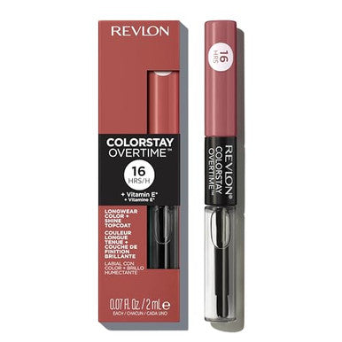 Revlon Liquid Lipstick With Clear Lip Gloss Colorstay Overtime Lipcolor Dual Ended With Vitamin E 350 Bare Maximum 0.07 Fl Oz
