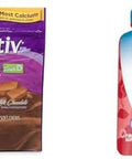 Viactiv Calcium Plus Vitamin D Supplement Soft Chews Brown Milk Chocolate 180 Count & Vitafusion Fiber Well Sugar Fiber Supplement Peach Strawberry And Blackberry Flavored