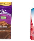 Viactiv Calcium Plus Vitamin D Supplement Soft Chews Brown Milk Chocolate 180 Count & Vitafusion Fiber Well Sugar Fiber Supplement Peach Strawberry And Blackberry Flavored