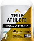 True Athlete Natural Whey Protein - Vanilla Flavor - 20G Of Protein Per Serving With Added Probiotics For Digestive Health 2.5 Pound Powder For Muscle Recovery And Optimal Performance