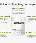 Graymatter Bright Mind Nootropic Powder (6 Travel Packets Variety Pack: Cacao