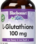 Bluebonnet Lglutathione 100 Mg Vitamin Capsules 60 Count White