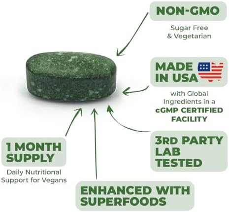 Vegan Multivitamins for Vegans and Vegetarians and Complete Multivitamin for Men