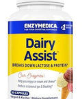 Enzymedica Dairyassist Digestive Enzymes For Complete Dairy Digestion & Lactose Intolerance 30 Count