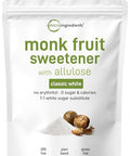 Monk Fruit Sweetener with Allulose, 2 lbs | No Erythritol | No Aftertaste, 1:1 White Sugar Substitute, Keto & Vegan Friendly, Zero Calorie | Great for Drinks, Coffee, Tea, Cookies | Non-GMO