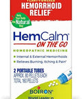 Boiron Hemcalm On The Go Travel Essential For Hemorrhoid Relief Of Pain Itching Swelling Or Discomfort 2 Count (160 Pellets)