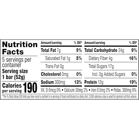 RXBAR Protein Bars, Protein Snack, Snack Bars, Peanut Butter, 9.1oz Box (5 Count)