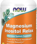 Now Foods Supplementspowder Magnesium Inositol Relax Nervous System Support Fizzy Lemonade Flavor 16Ounce